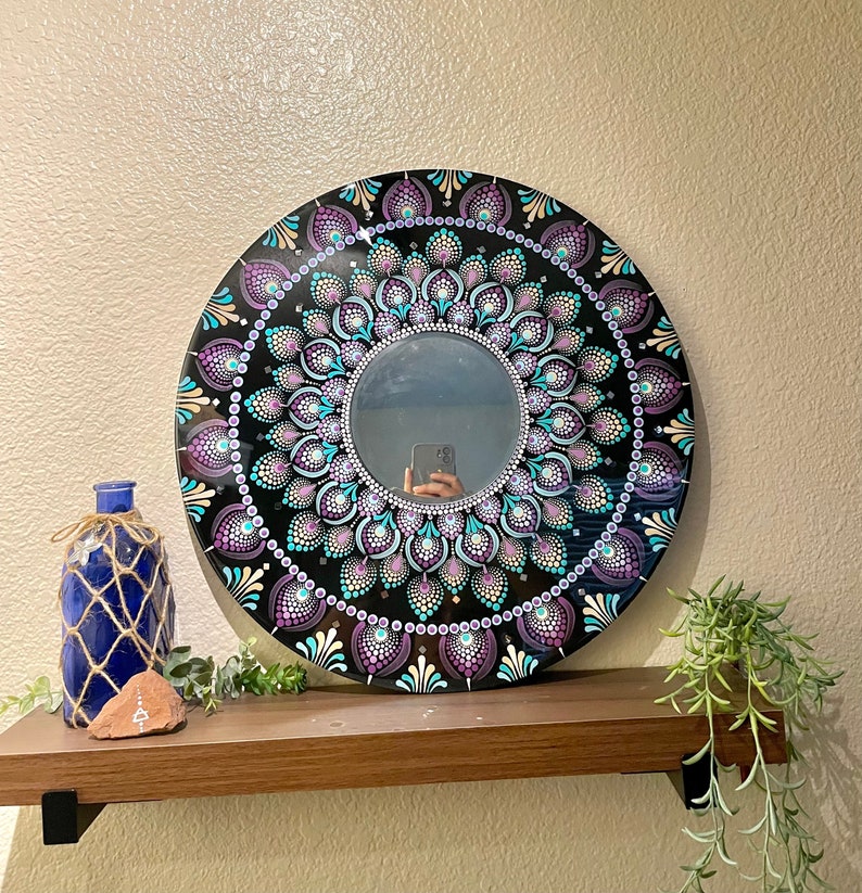Mirror Mandala Wall Decor Etsy