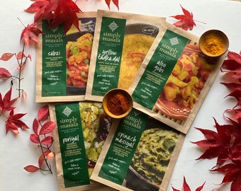 Indian Cooking Spice Kit: 5 Easy Authentic Recipes