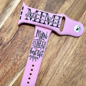 Mimi/Mom/Grandma/Mama Personalized Apple Compatible Watch Band Engraved