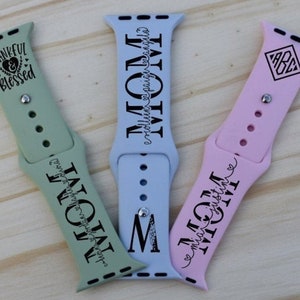 Mom/Grandma/Mama Personalized Apple Compatible Watch Band Engraved