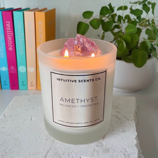 Amethyst Crystal Candle - Heal Your Space with Soothing Scents