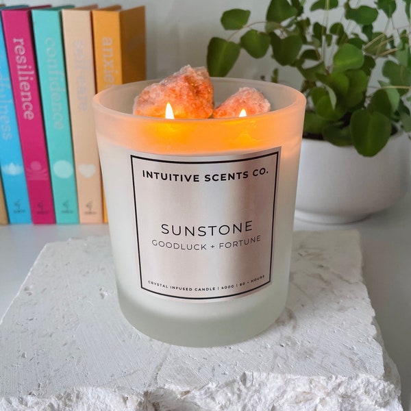 Sunstone Crystal Candle: Infuse Your Home with Warmth