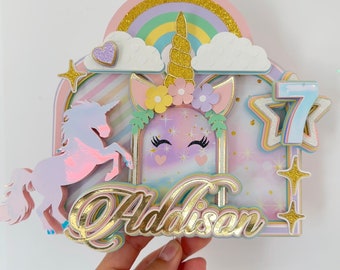 Unicorn Cake Topper, Unicorn Birthday, Unicorn Birthday Decorations, Unicorn Birthday Party,