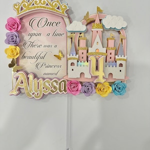 Princess Cake Topper, Princess Birthday, Princess Decorations, - Etsy
