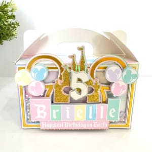 Disneyland box, Vintage Park Birthday, Disneyland Birthday, Vintage Disneyland Gable Box, Shaker Gable Box.