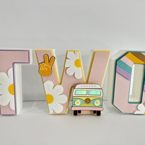 Groovy 3D Letter: Custom Party Decoration, 6 Inch Cardstock