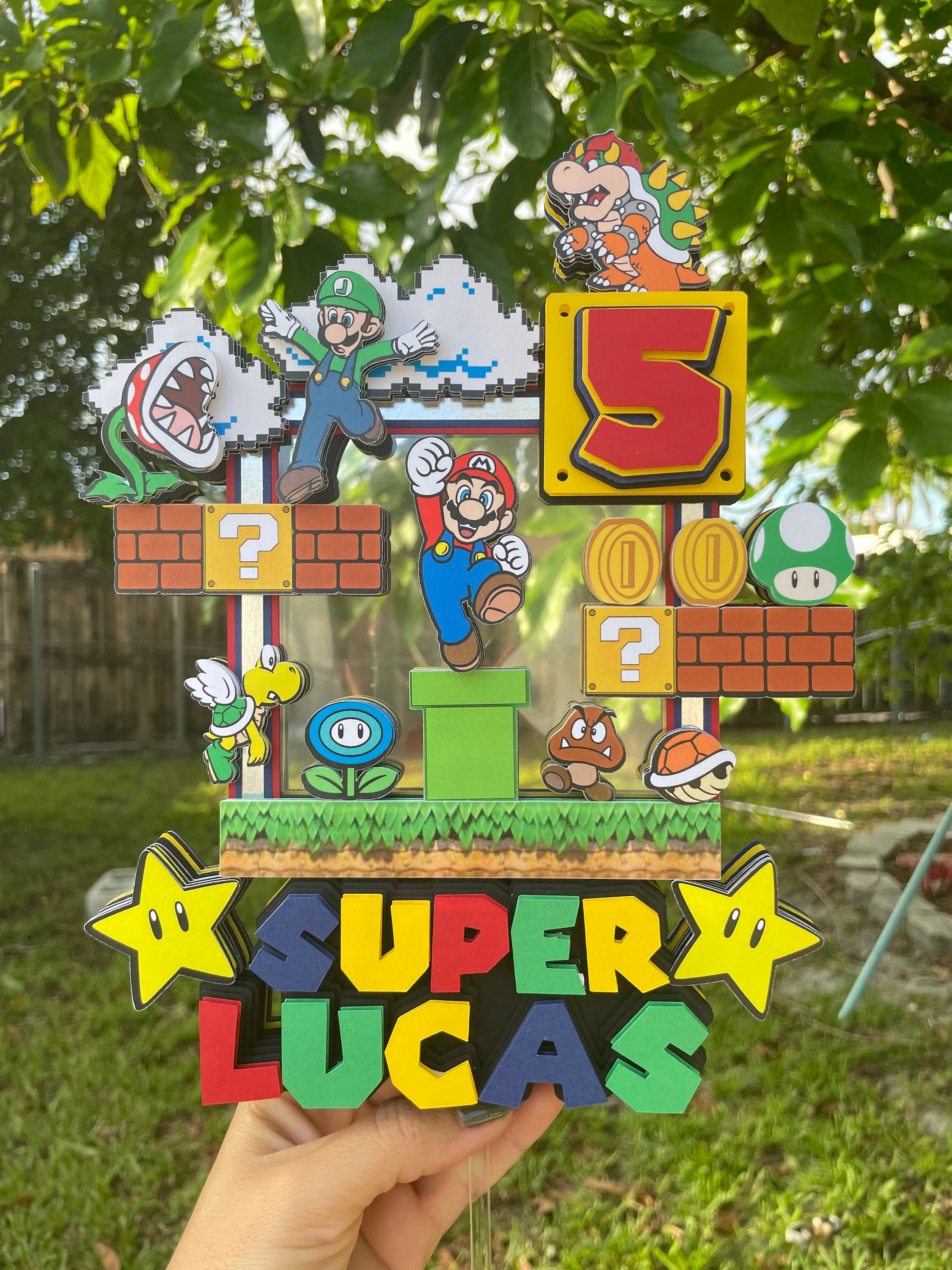 Super Mario Cake Topper Mario Cake Topper Super Mario Etsy UK