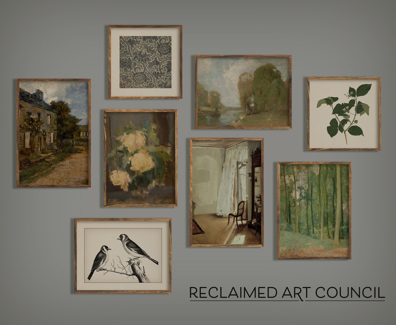 Printable Vintage Gallery Wall Art Set Warm Gallery Wall Etsy