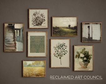 Printable Vintage Gallery Wall Art Set | Warm Gallery Wall Print Set | Modern Farmhouse Gallery Wall