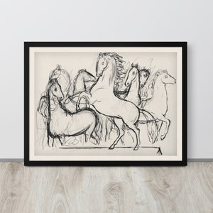 Abstract Horse Line Art | Abstract Horse Print | Minimalist Art | Sketchbook Art | Horse Drawing | Nursery Print | Horse Wall Art