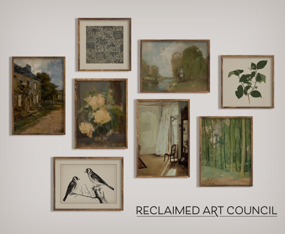 Printable Vintage Gallery Wall Art Set Warm Gallery Wall - Etsy