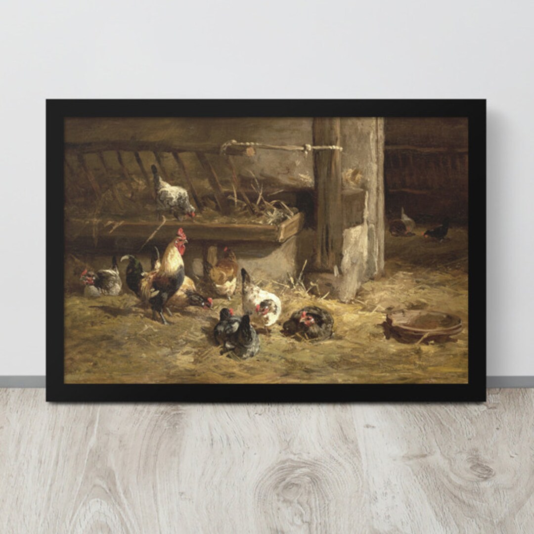 Chicken Coop Print Rustic Barn Wall Art Chickens Farm Etsy