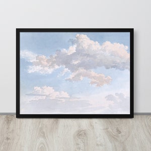 Vintage Watercolor Cloud Print | Clouds Painting | Antique Cloud Study | Rustic Cloud Wall Art | Clouds Printable Art | Cloud Wall Art