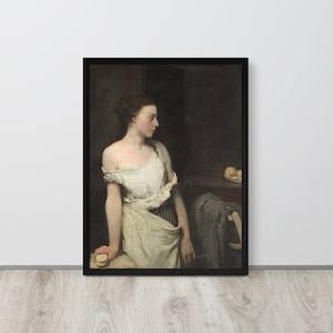 Dark Moody Portrait Painting | Vintage Woman Portrait Wall Art | Woman Painting Art Print | Dark Moody Wall Art | Antique Lady