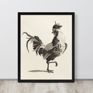 Vintage Country Rooster Print | Rustic Chicken Wall Art | Country Kitchen Decor | Farmhouse Art | Printable Art