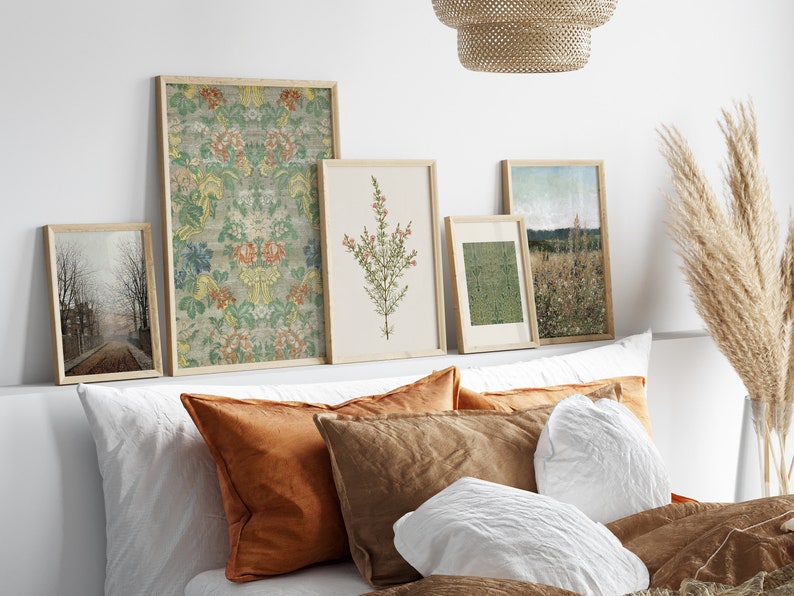 Printable Vintage Gallery Wall Art Set Warm Gallery Wall Etsy