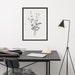 Rustic Flower Drawing Black and White Art Neutral Wall Art Home Decor ...
