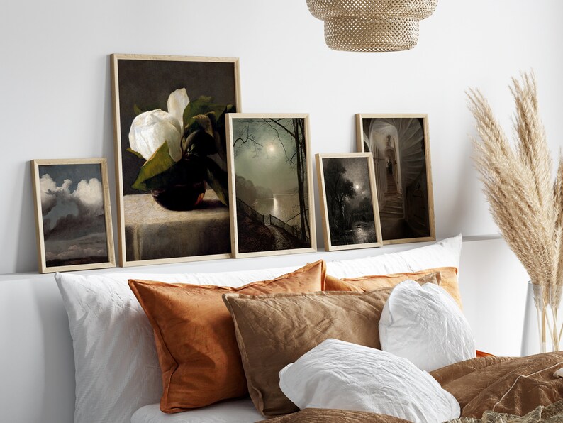 Gallery Wall Modern Farmhouse Digital Prints Dark Etsy