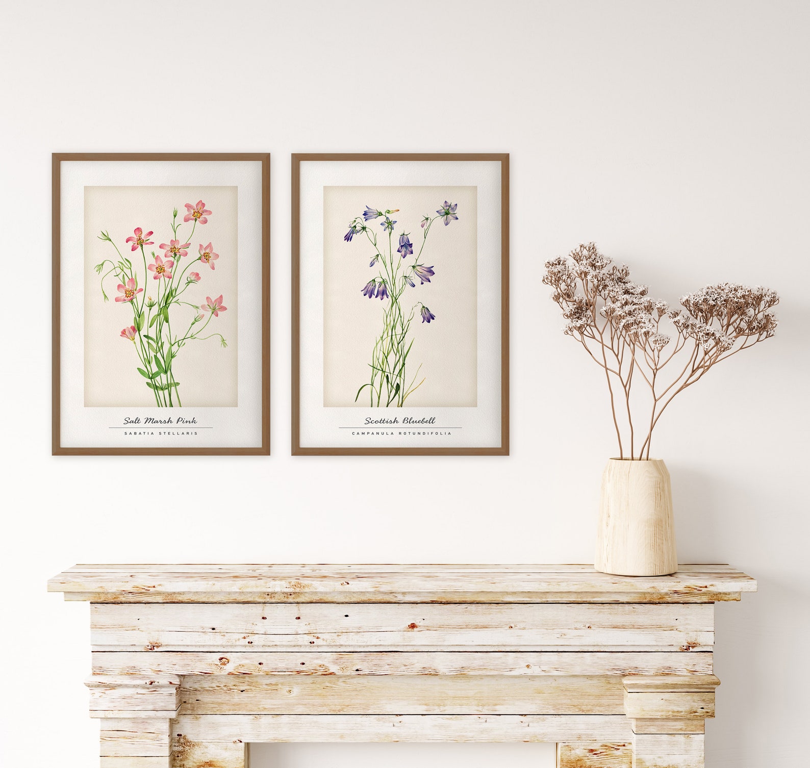 Printable Floral Gallery Wall Art Set Watercolor Botanical Etsy