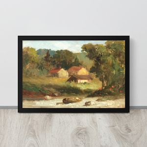 | vintage Barn Print | de peinture rustique de grange | d’art mural Old Barn Décoration de ferme | | d’art de grange | d’impression de ferme Ferme Art Mural