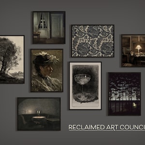 Printable Moody Gallery Wall Art Set | Vintage Gallery Wall Print Set | Modern Farmhouse Gallery Wall | Vintage Art | Wall Art Collection