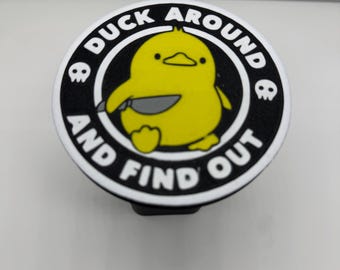 Duck Around and Find Out Trailer Tow Hitch Cover 3d printed custom