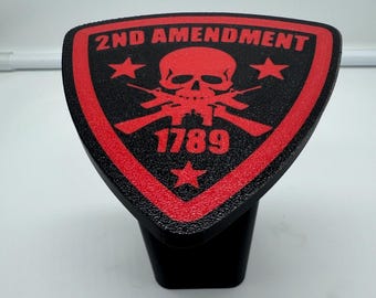 2nd Amendment Trailer Tow Hitch Cover 3d printed custom