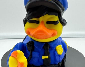 Cop Police Officer Posable Rubber Duck for  Cruises 3D Printed