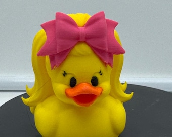 Cheerleader 3D Printed Duck pretty spirit bow