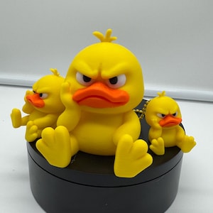 Grumpy  Duck style keychain Ornament for Cruises 3D Printed