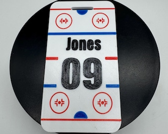 Custom Hockey Name tag keychain 3d Printed