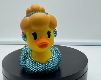 Custom Rubber Ducks decorated with rhinestones bling Princess