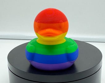 3D Printed Duck Cruise LGBTQIA+ Pride Love Rainbow