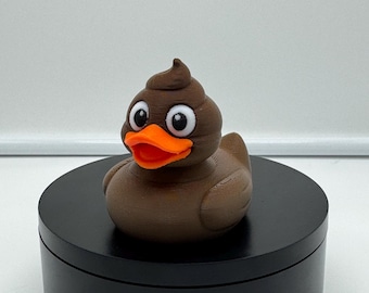 Funny Poop emoji Rubber Duck style for Cruises 3D Printed