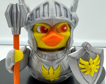 Gladiator Warrior Knight Posable Rubber Duck for Cruises 3D Printed