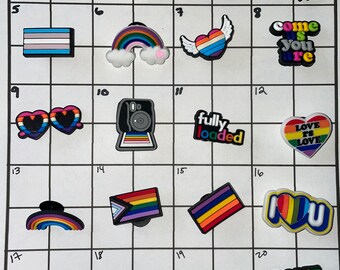 Gay Pride LGBTQQIP2SA+ for clogs shoes accessories for Crocs rainbow love