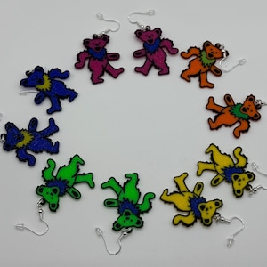 Grateful Dancing Bears earrings hippy music