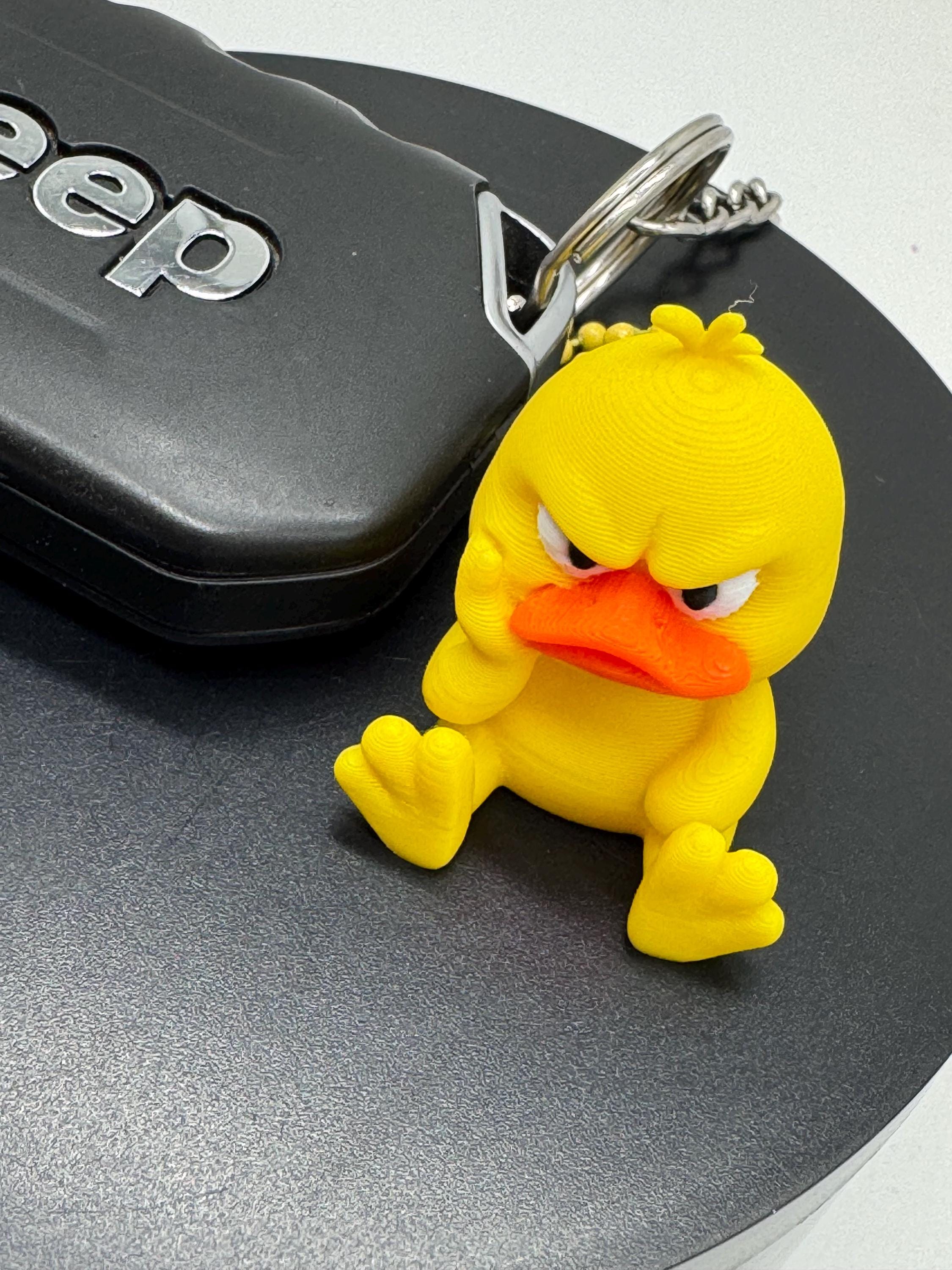 Grumpy Rubber Duck Style Keychain Ornament for Cruises 3D Printed - Etsy