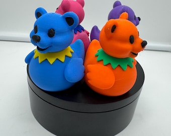 Grateful Dead Dancing Bear Rubber Duck style for Cruises 3D Printed
