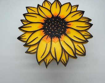 Pretty Sunflower Trailer Tow Hitch Cover 3d printed custom