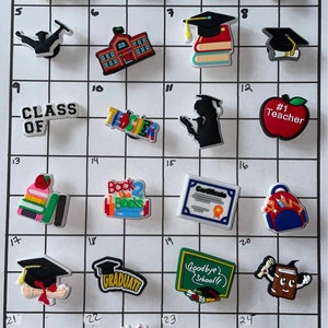 Back to school graduation teacher class charm  for clogs shoes accessories for Crocs  variety