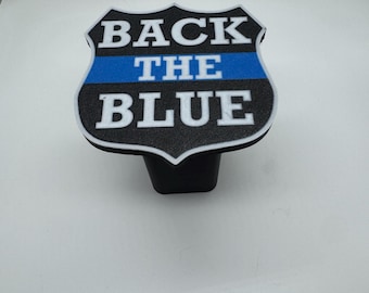 Back the Blue Trailer Tow Hitch Cover 3d printed custom