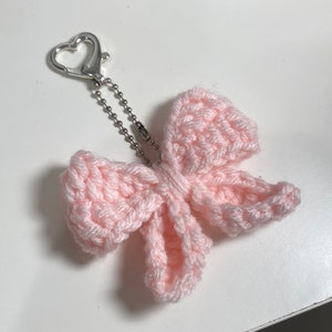 Crochet coquette Bow keychain (Handmade)