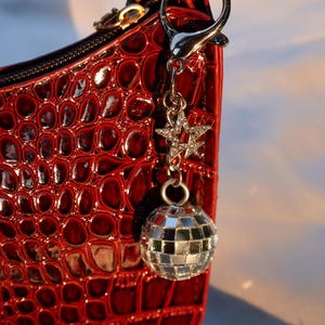 Disco Ball keychain - With STAR Charm