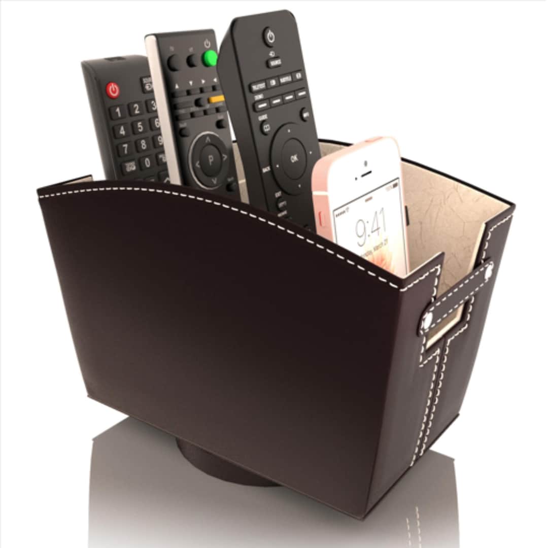 TV Remote Caddy Desk and Night Table Organizer With Rotating Base and ...