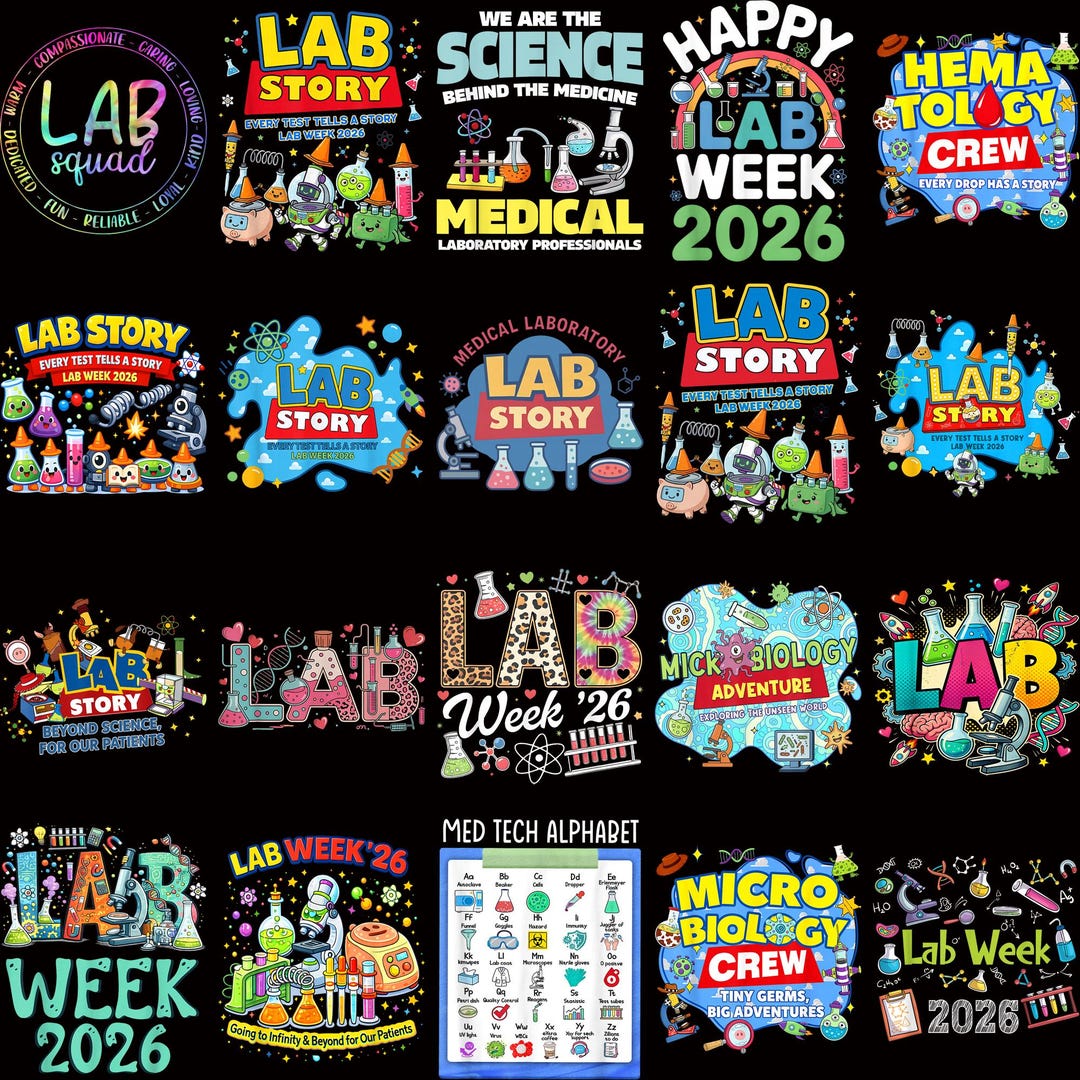 20 Funny Lab Story Science PNG, Lab Week 2026 Png, Medical Lab ...