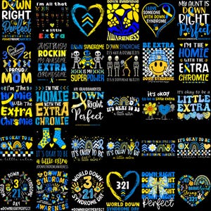 30 It's Ok to Be A Little Extra World Down Syndrome Awareness Png, Down Syndrome Awareness Png, Blue Yellow Ribbon PNG, Trisomy 21 Support