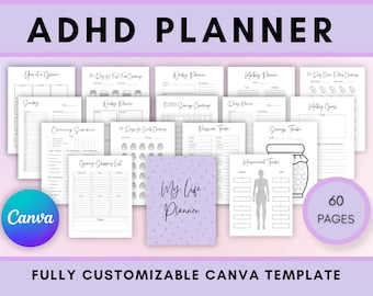 ADHS / Neurodivergent Planner für Erwachsene, ADHS Planer, ADHS Planer, ADHS Printable, ADHS Journal, ADHS Tagesplaner