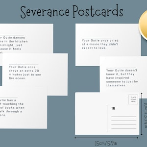 Severance TV Show Inspired PostCards (Set of 5) -  Your Outie Messages -  Pixie Postcard