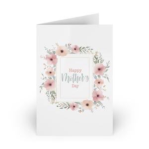 Cartões comemorativos, cartão floral para o Dia das Mães, design vintage pastel, pacote com 10, presentes para a mãe, conjunto de papelaria